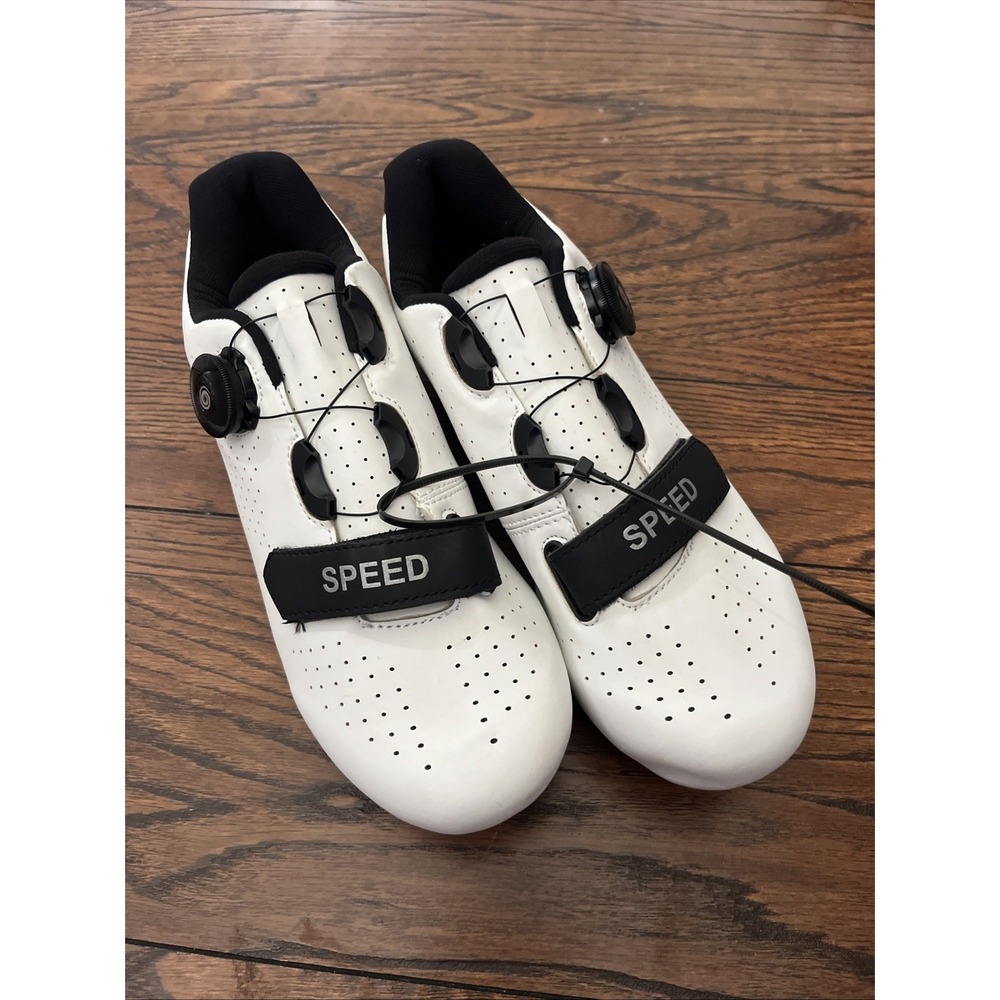 SPEED Cycling Shoes Men Size 8 White and black